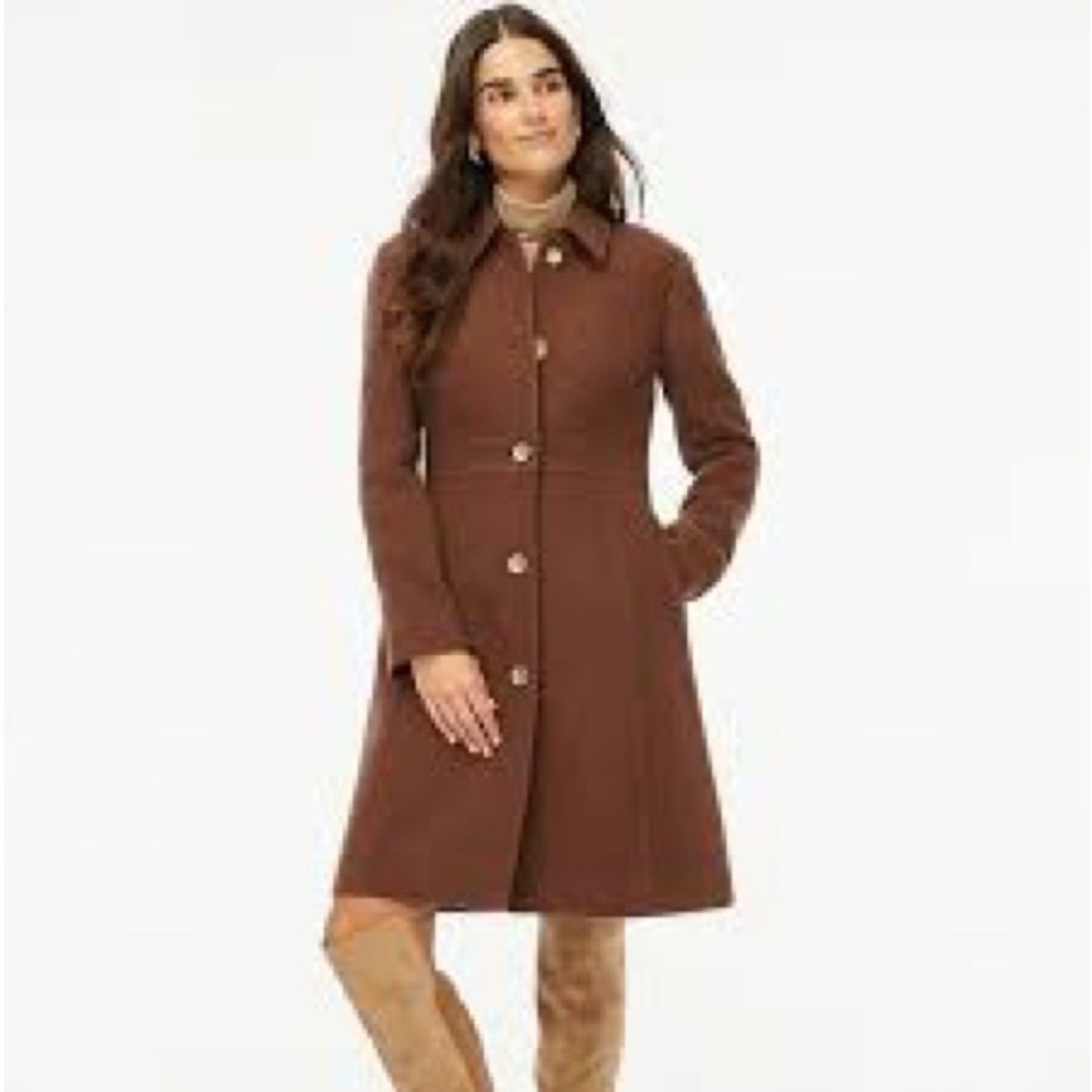 NWT J. Crew Wool-Blend Lined Lady Day Coat size 20